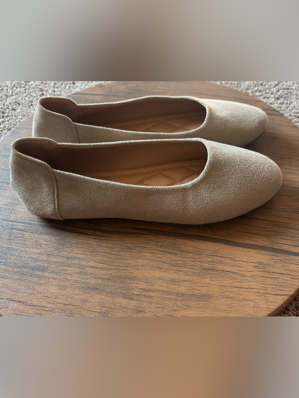 Women’s Neutral Beige Ballet Flats - Comfortable Everyday Slip-Ons